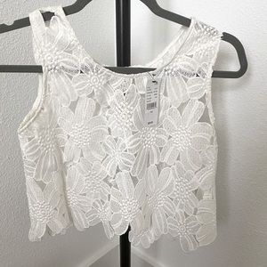 White see through tank top from PACSUN